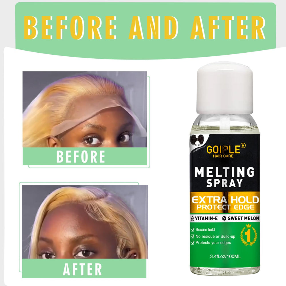 WOZUTUNT Waterproof Lace Glue on lace and poly for natural-looking bond.