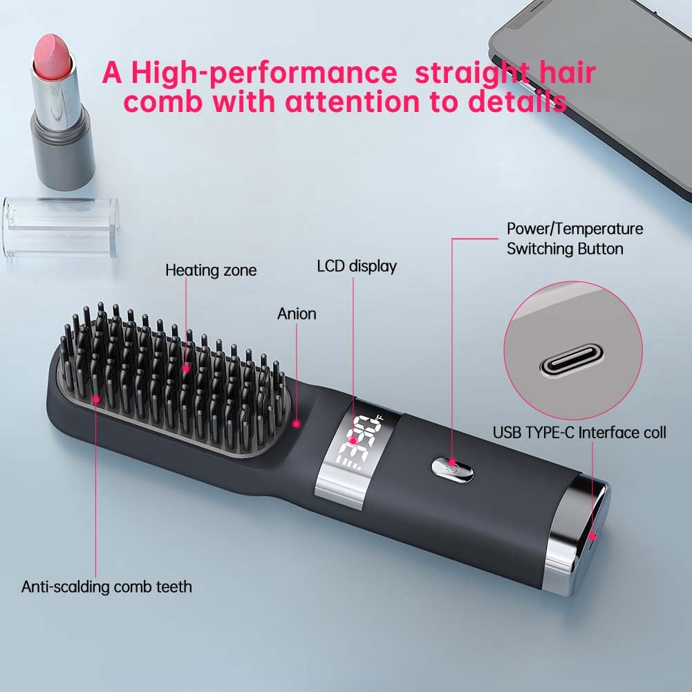WPHIIHC cordless brush anti-scald double-layer teeth prevent burns.