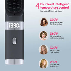 WPHIIHC cordless design shown for travel‑friendly styling on the go