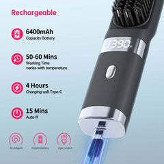 WPHIIHC cordless brush LCD large screen helps precise temperature control.