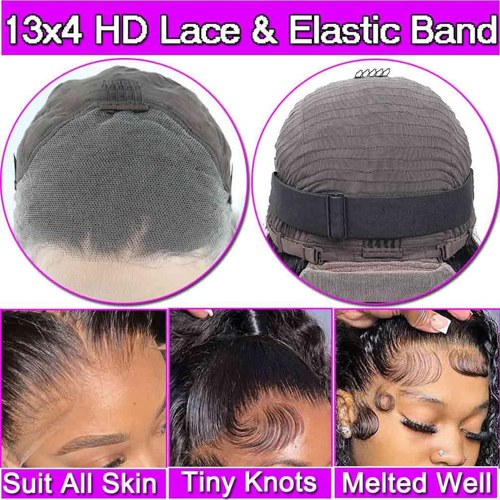 WPPIKK glueless cap with adjustable band and four combs for secure wear