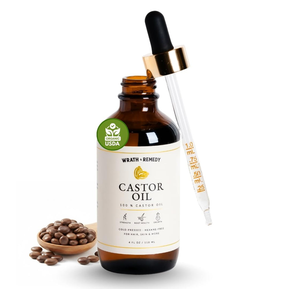 Wrath & Remedy USDA organic hexane-free certification label emphasizes purity.