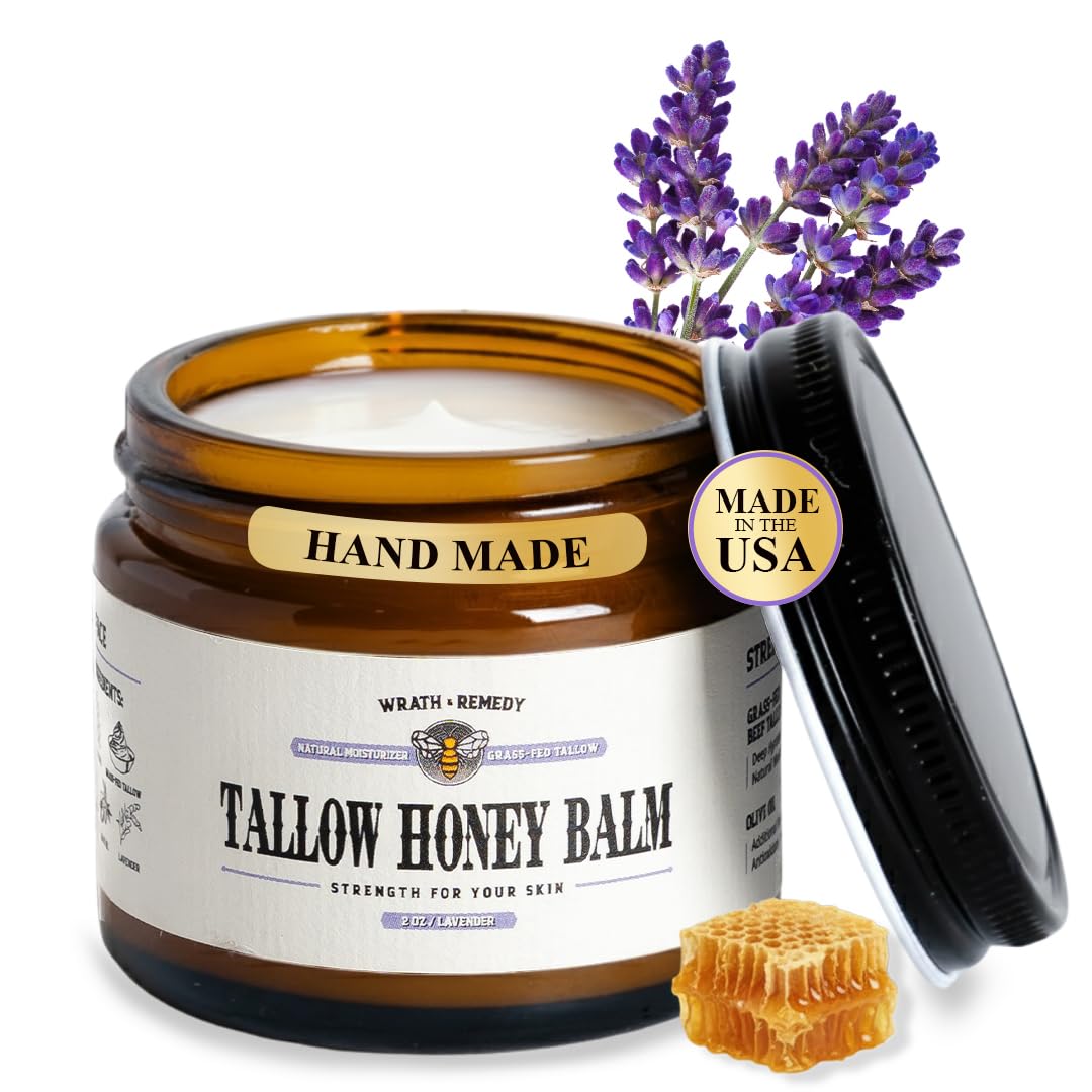 Wrath & Remedy organic beef tallow face jar close-up for deep hydration