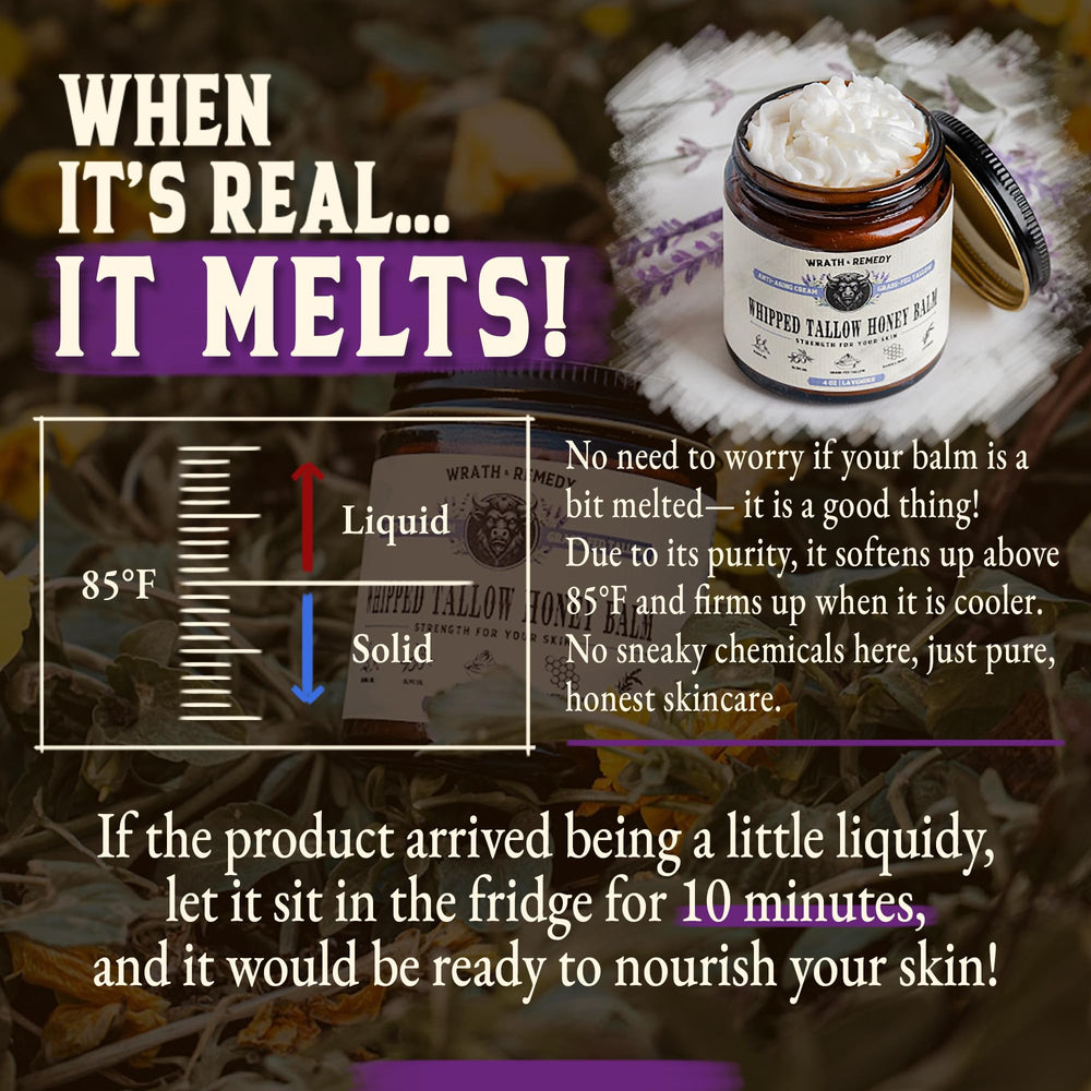 Wrath & Remedy skin-softening close-up emphasizes soothing lavender balm for comfort.