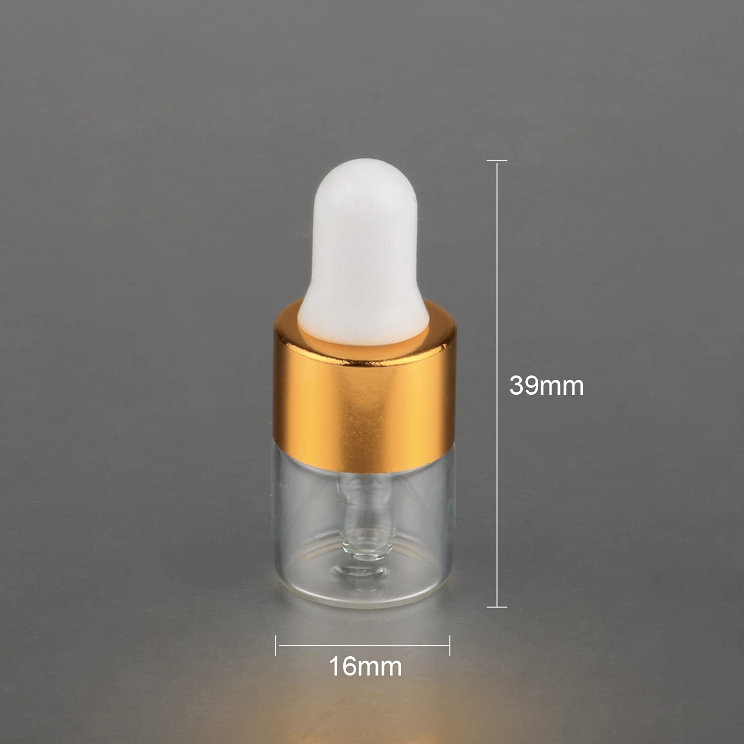 Wresty gold-cap clear glass bottle ideal for portable perfumes