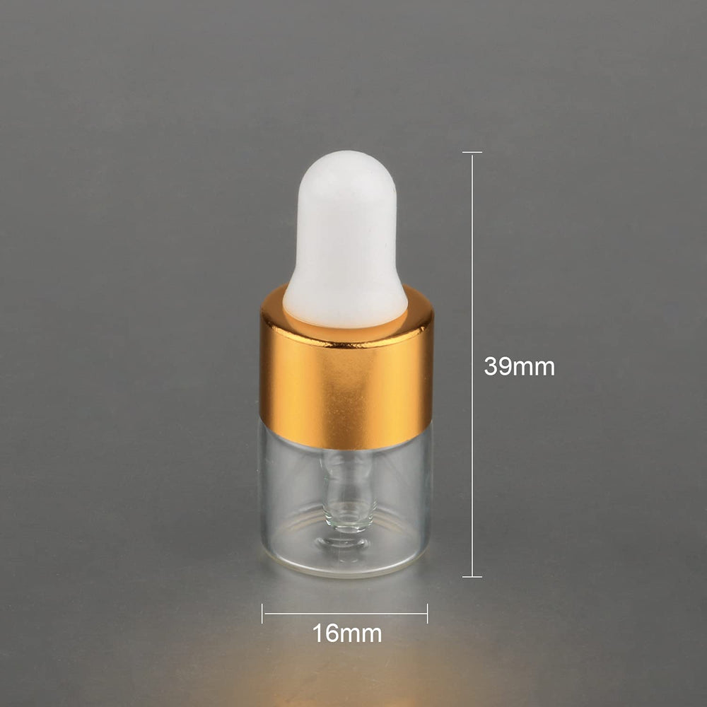 Wresty gold-cap clear glass bottle ideal for portable perfumes