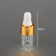 Wresty gold-cap clear glass bottle ideal for portable perfumes