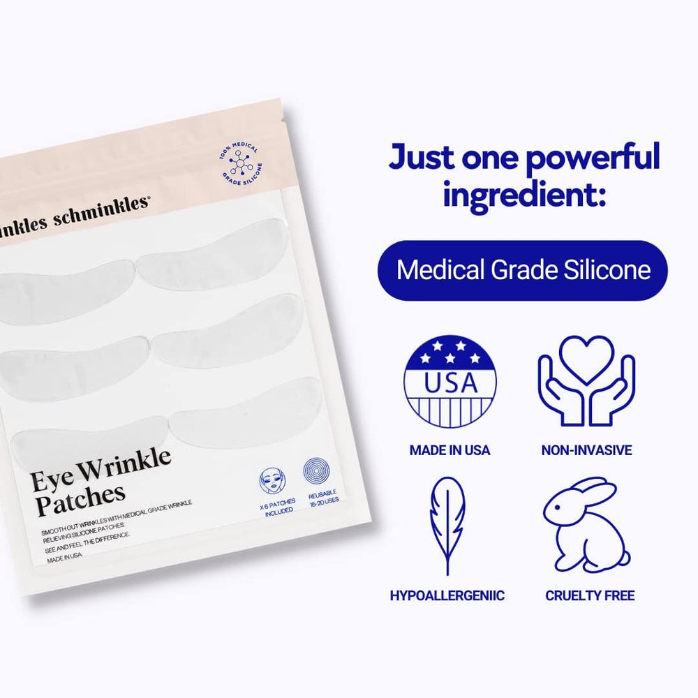 Wrinkles Schminkles adhesive silicone patches adhere securely for overnight wear