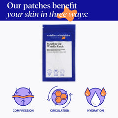 Aplicación nocturna de Wrinkles Schminkles para labios con adherencia suave y cómoda.