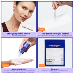 Wrinkles Schminkles medical-grade silicone patches are hypoallergenic and skin-safe