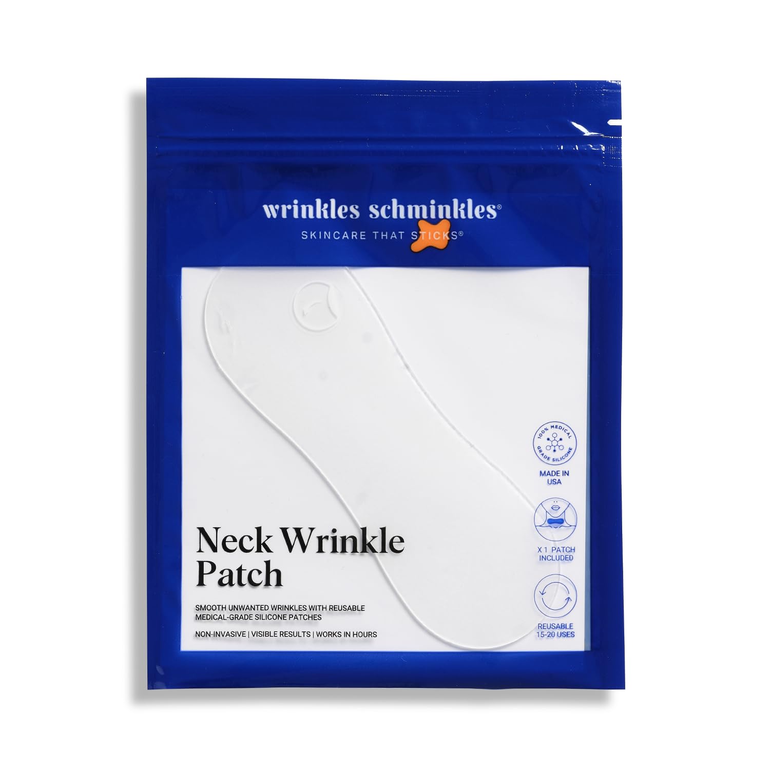 Wrinkles Schminkles neck-wrinkle-patch-application-night enhances skin refinement while you sleep.