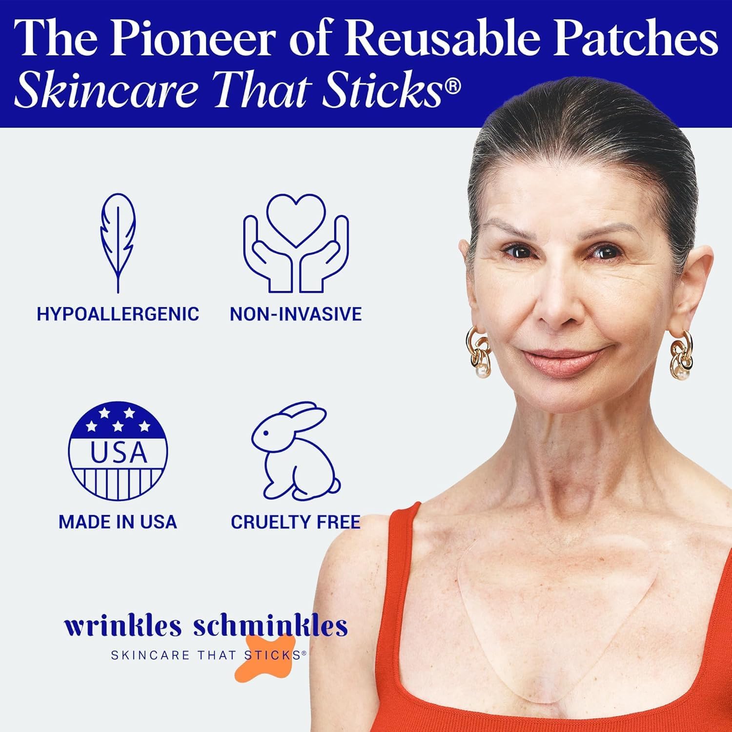 Wrinkles Schminkles patch application steps illustration