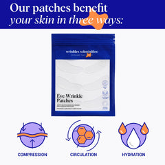 Closeup of Wrinkles Schminkles silicone patches showing soft medical-grade material for comfortable overnight wear