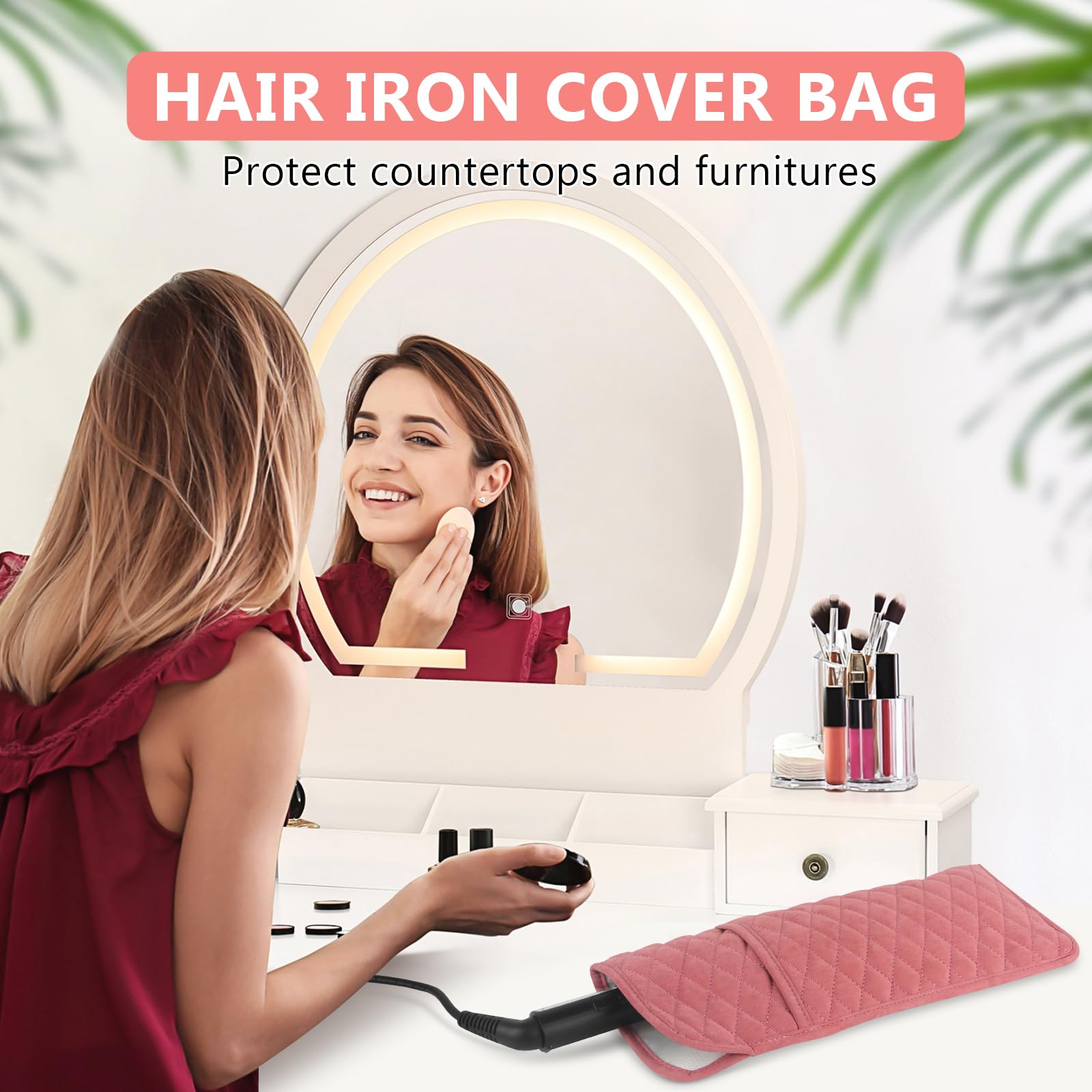 WRORUNER travel storage for flat irons and curling irons keeps tools secure