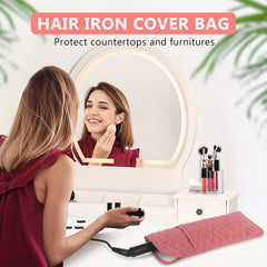 WRORUNER travel storage for flat irons and curling irons keeps tools secure