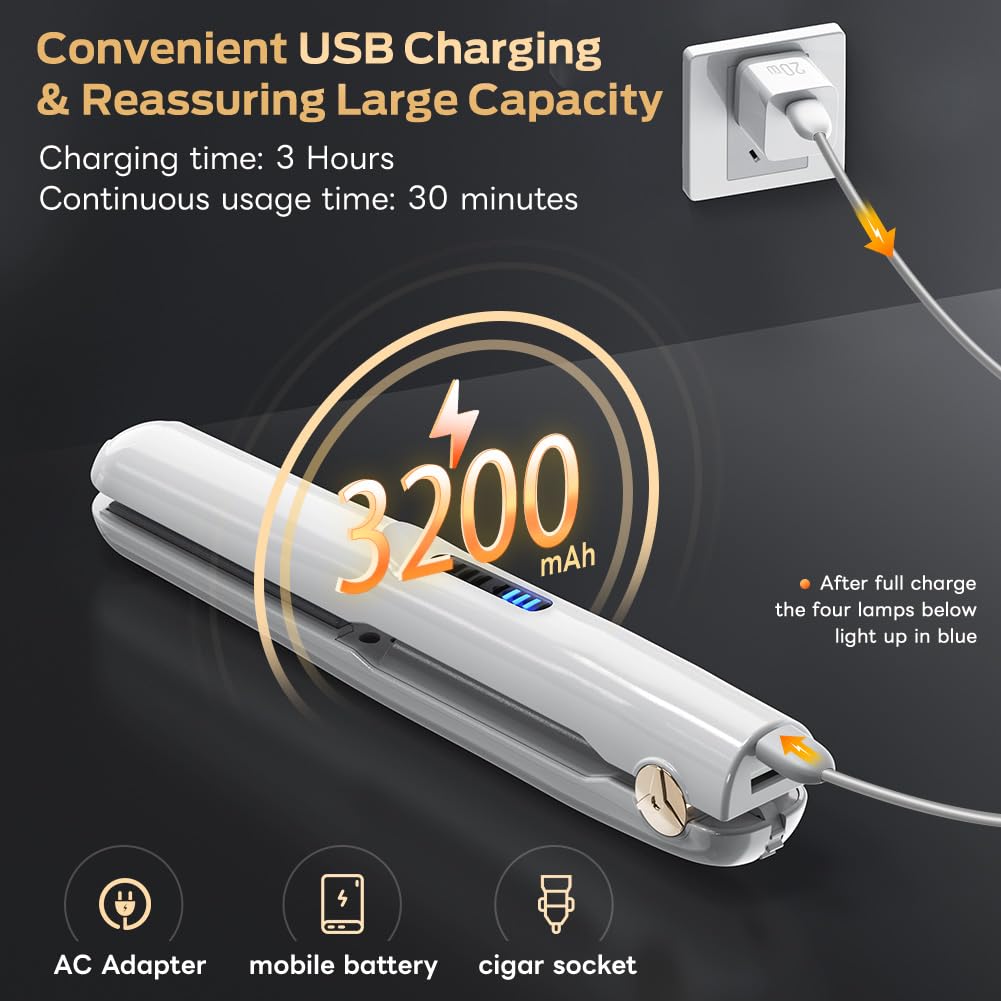 WSATFB USB rechargeable battery pack powers styling without outlets