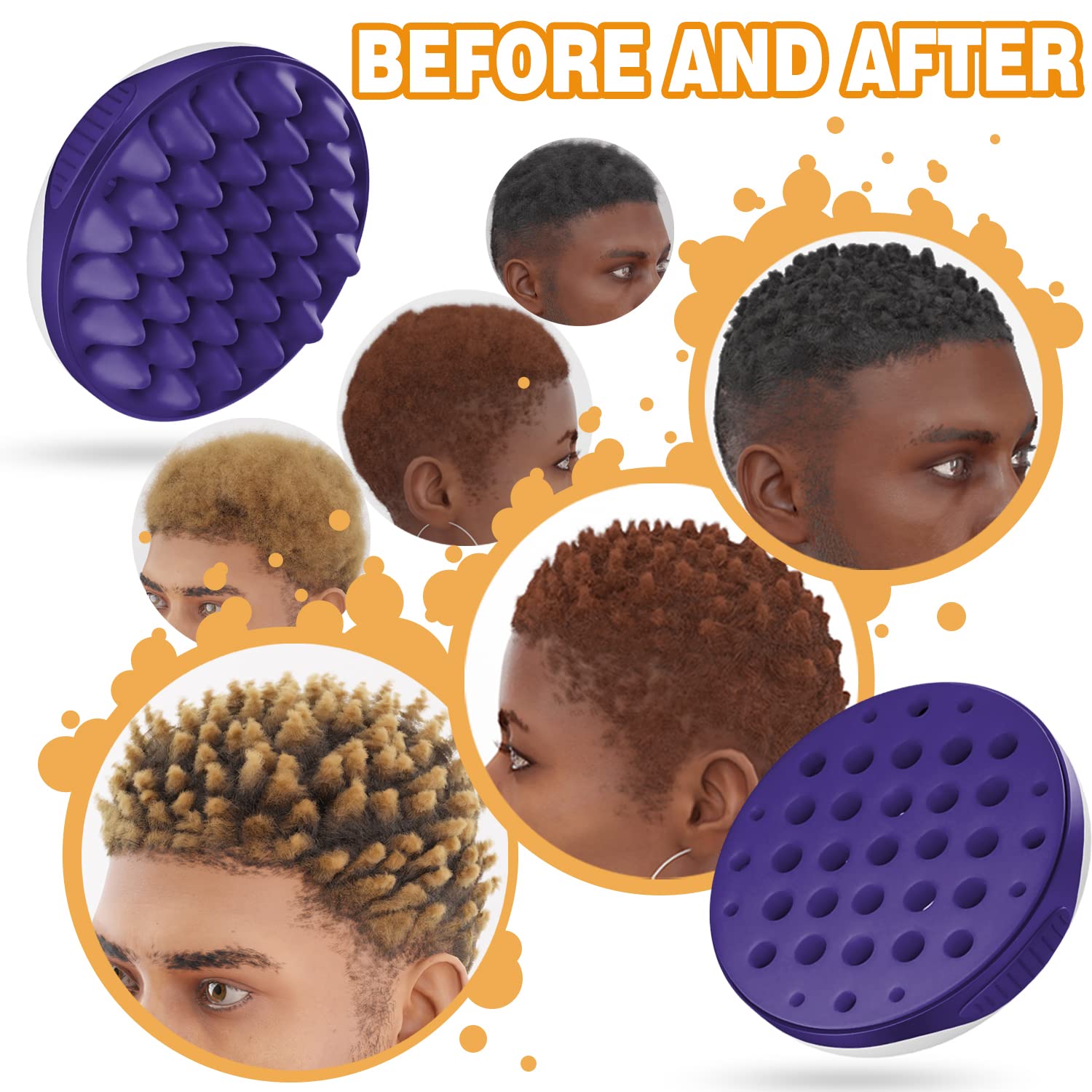 WTTORDE brush with non-slip strips ensures a secure grip during styling