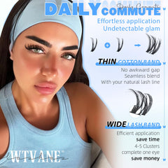 WTVANE Flora Lash Clusters Kit closeup clusters highlight customizable volume