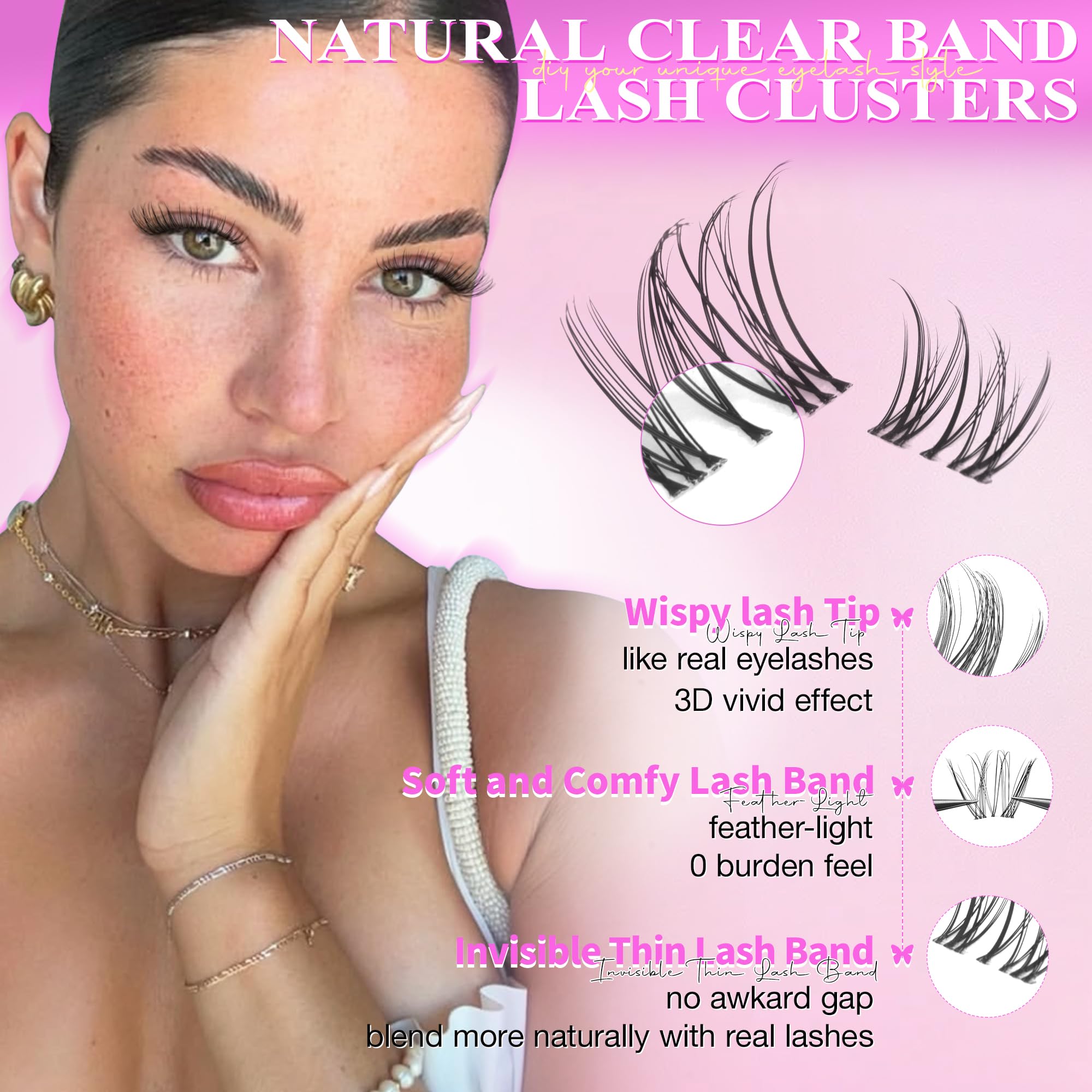 Wtvane Wispy Lash Clusters kit in hand for quick home upgrade