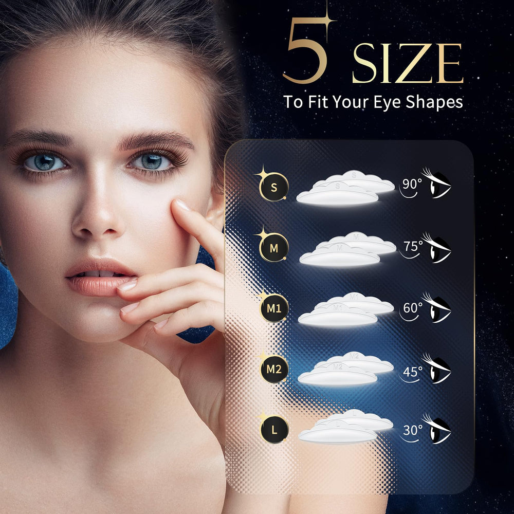 WUGOYU lash lift kit setting pads ensure neat, even lifts.