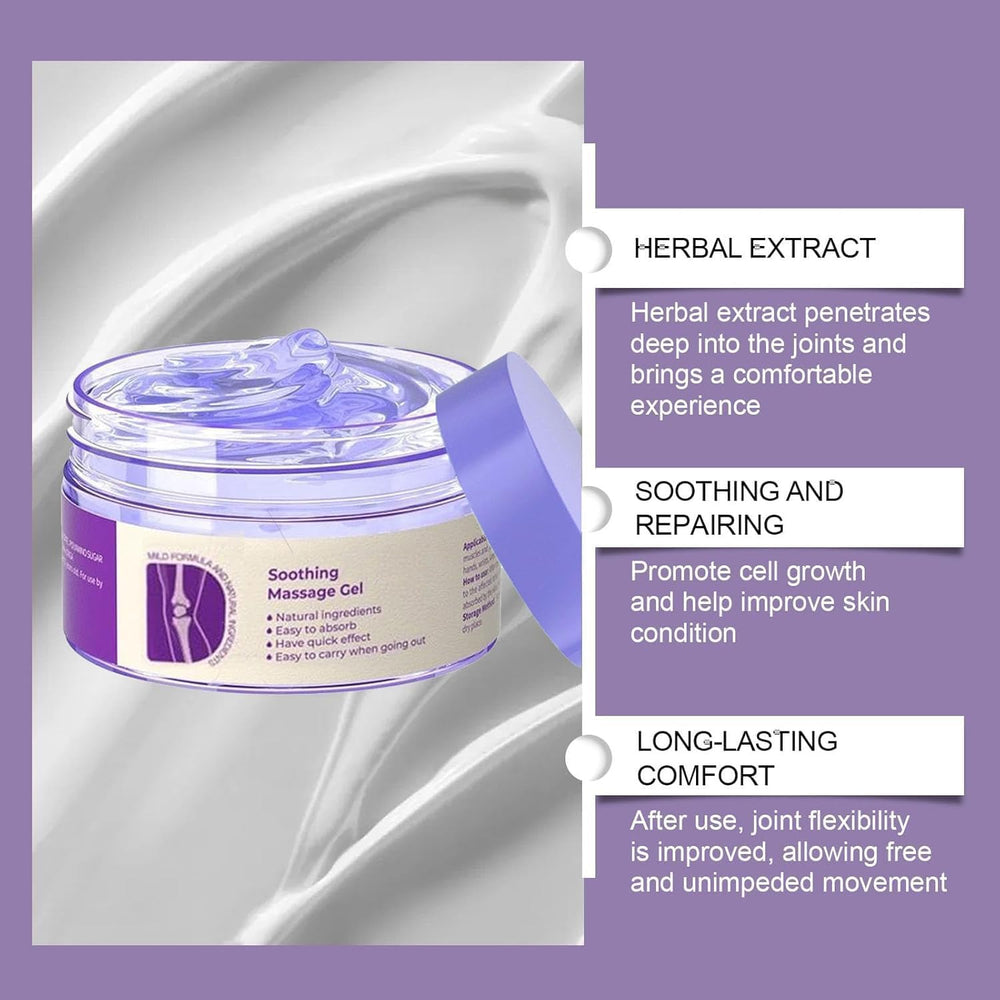 WUIAOCIT Purple Joint Gel spread showcases quick absorption during massage.