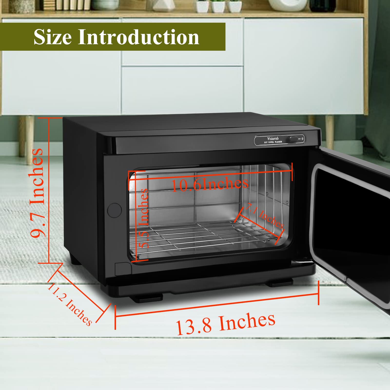 Wuissvnb 8L towel warmer auto warm function maintains comfortable towel temperature.