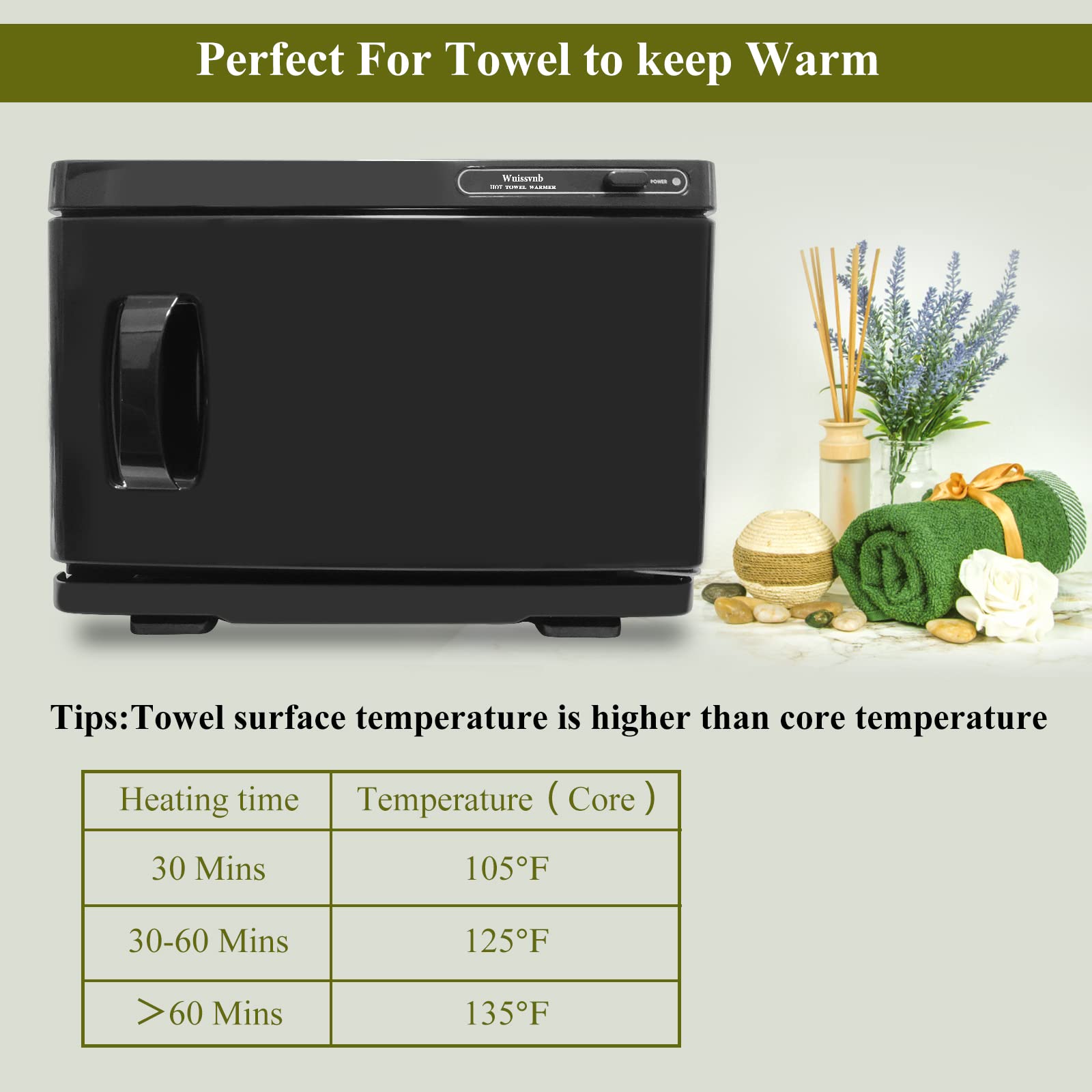 Wuissvnb 8L towel warmer water droplet collector keeps moisture tidy between clients.