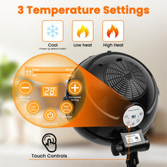 Wuissvnb hooded hair dryer shows touch controls for easy salon-grade settings.