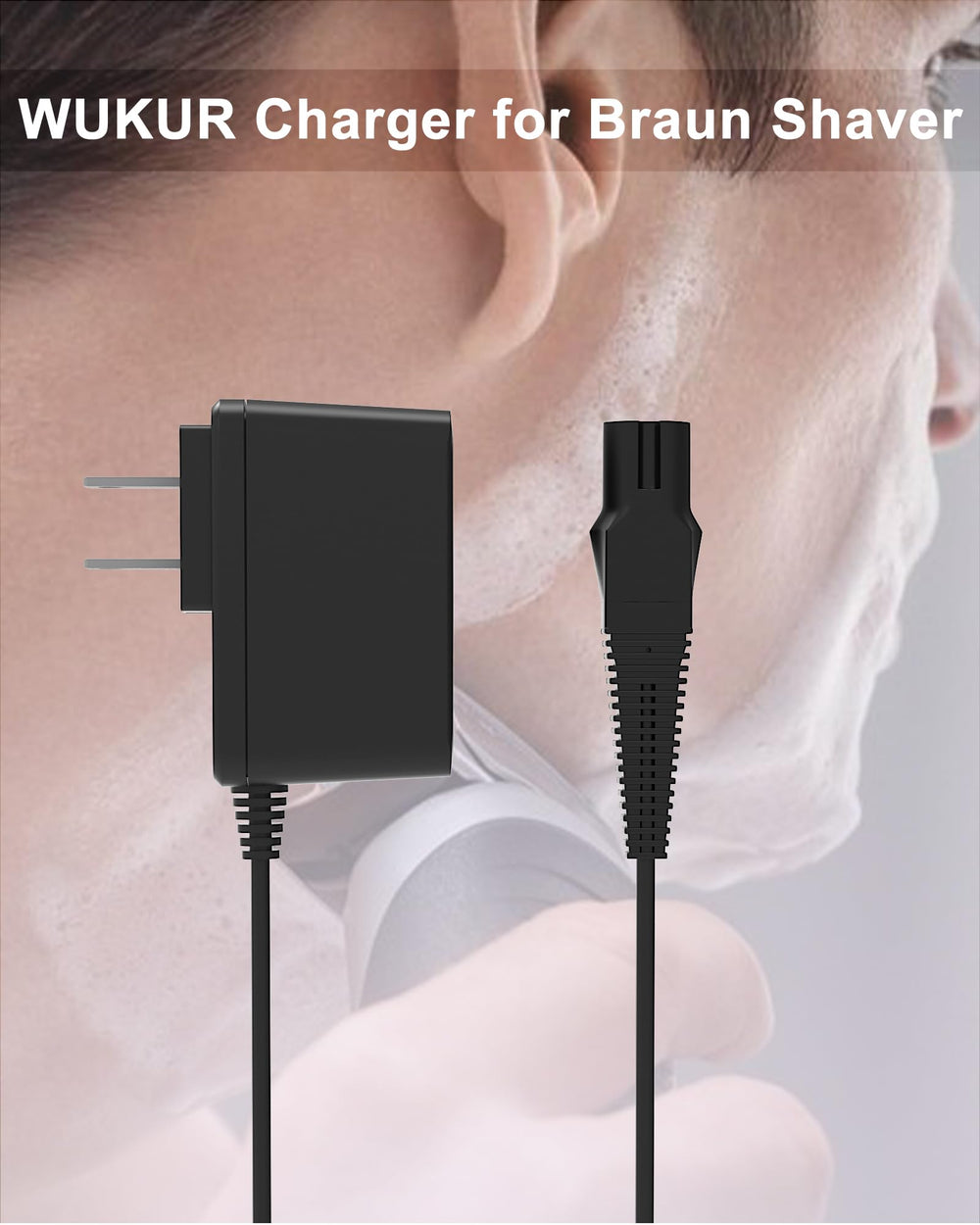 WUKUR Braun charger packaging demonstrates travel-ready, compact accessory.