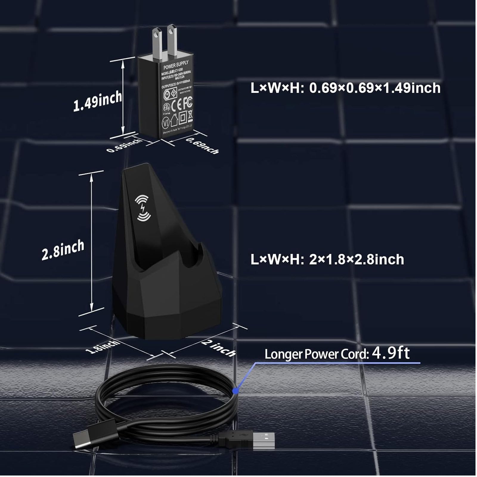 WUKUR charging dock ETL-certified with protections for safe charging