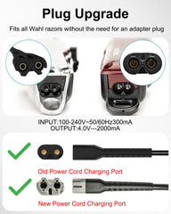 WUKUR charger compatible with Wahl 8164, 8591, 8148, 8504, and 1919 models.