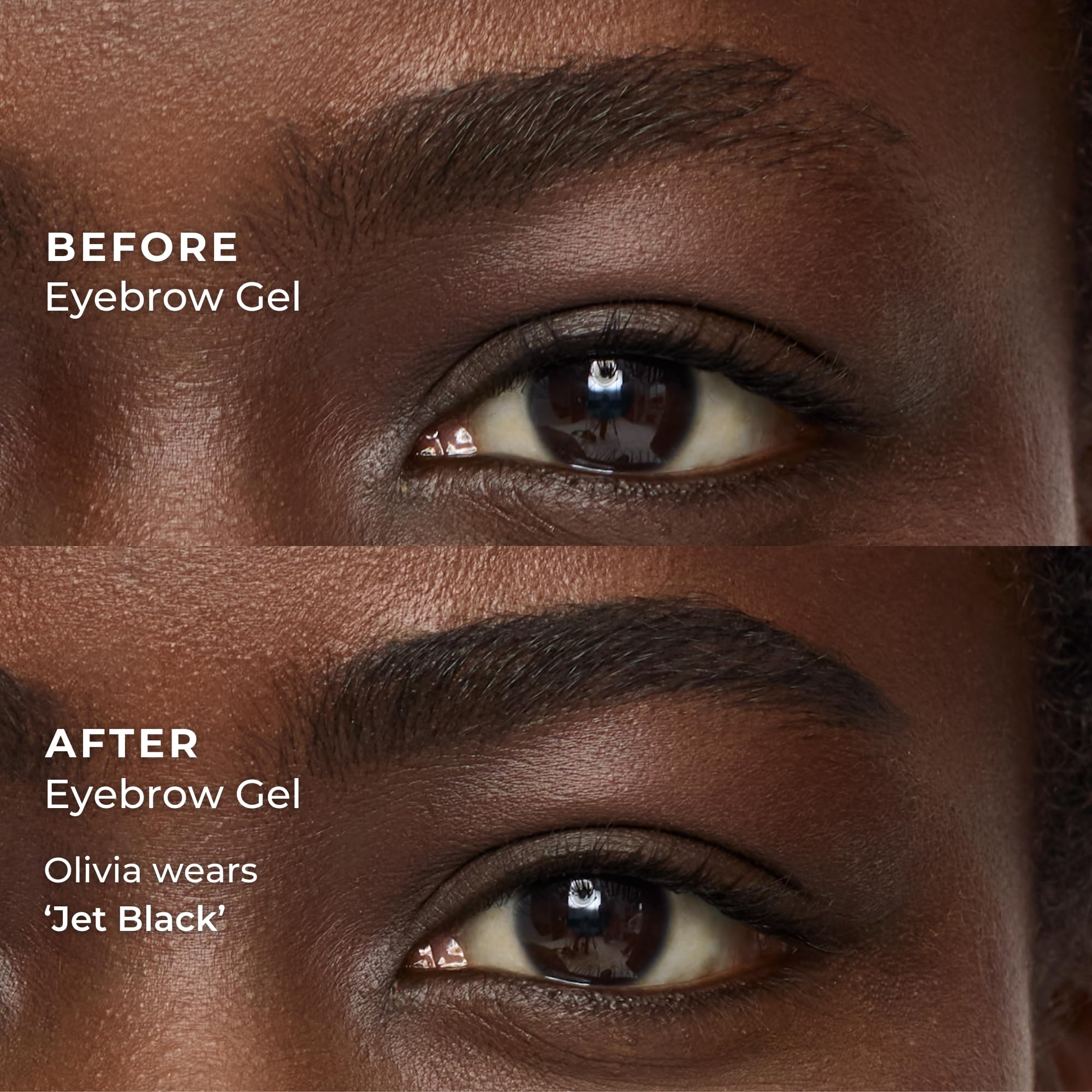 WUNDERBROW Eyebrow Gel angled brush close-up enables precise shaping.