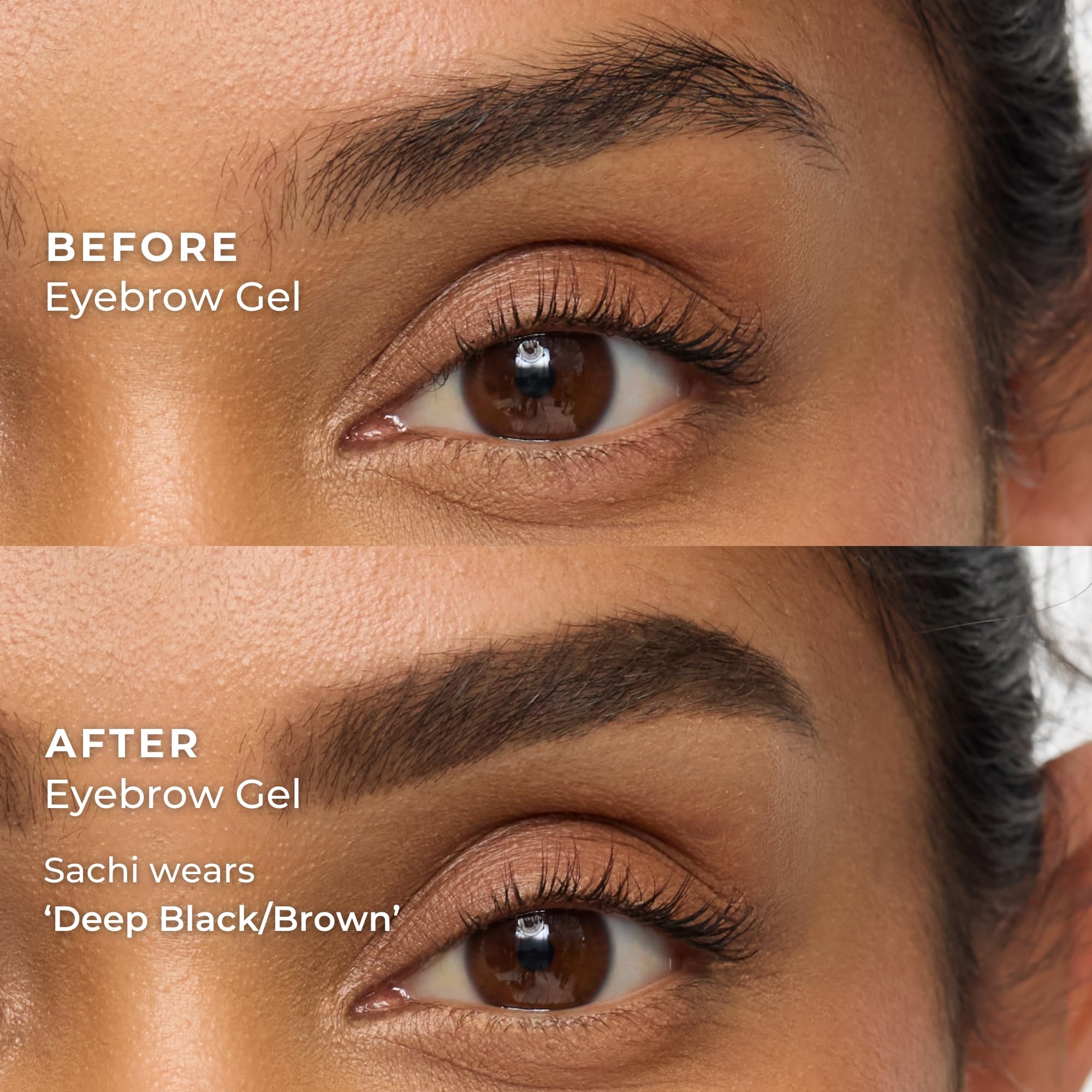 WUNDERBROW Eyebrow Gel angled brush demonstrates precise shaping and definition