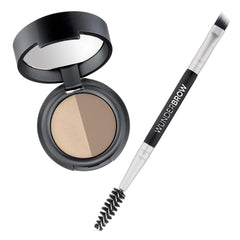 WUNDERBROW Soft Brow Define & Fill Duo Blonde compact with mirror for on-the-go grooming.