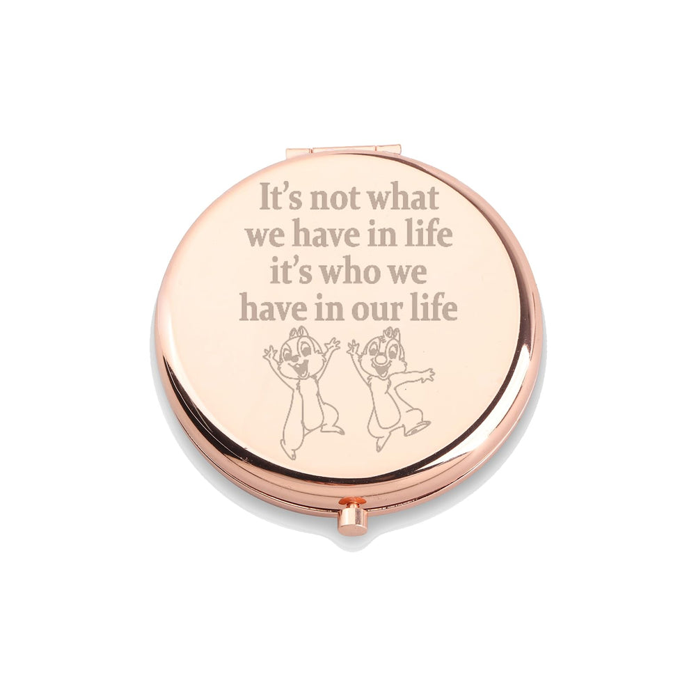 WUSUANED chip makeup mirror dual-sided for precise makeup detail.