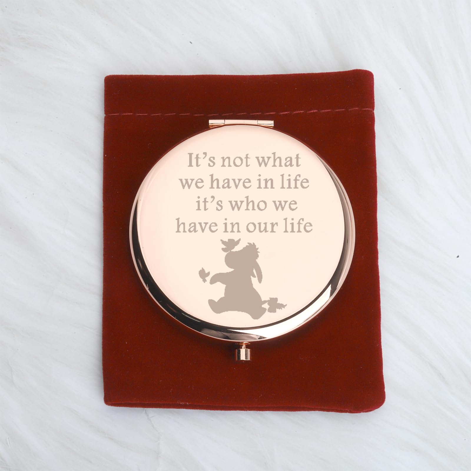 WUSUANED donkey makeup mirror size 6.5 cm diameter for compact vanity