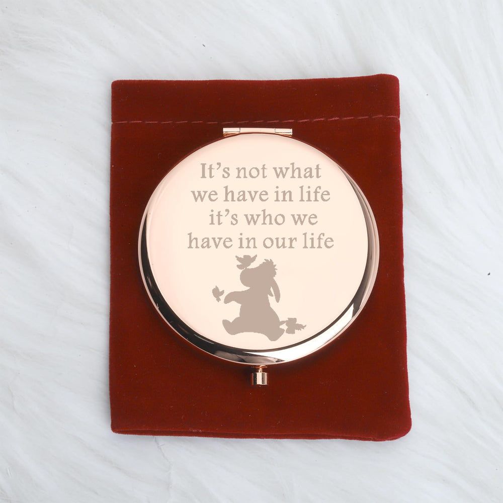 WUSUANED donkey makeup mirror size 6.5 cm diameter for compact vanity