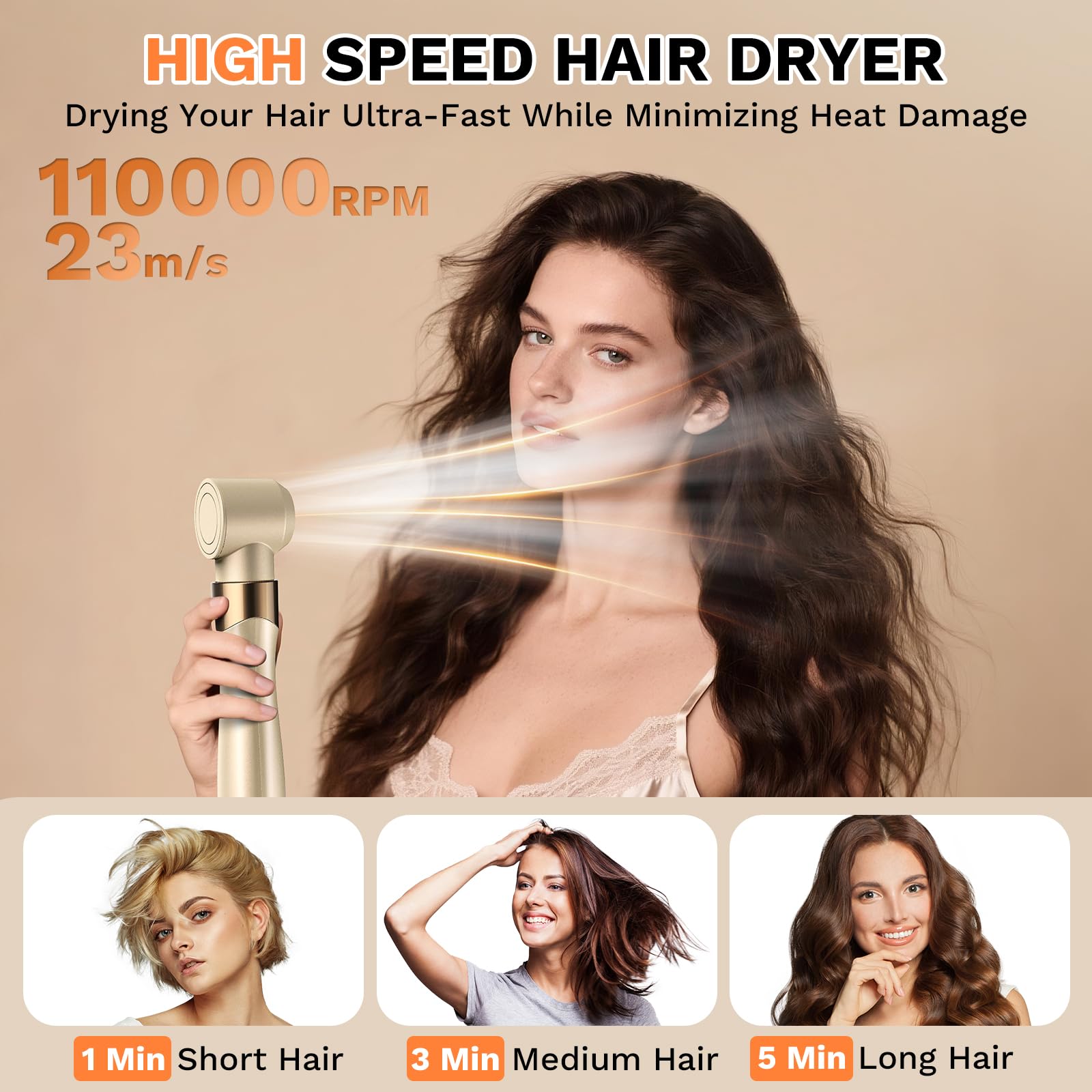 Wuven auto air curling left-right creates symmetrical salon curls