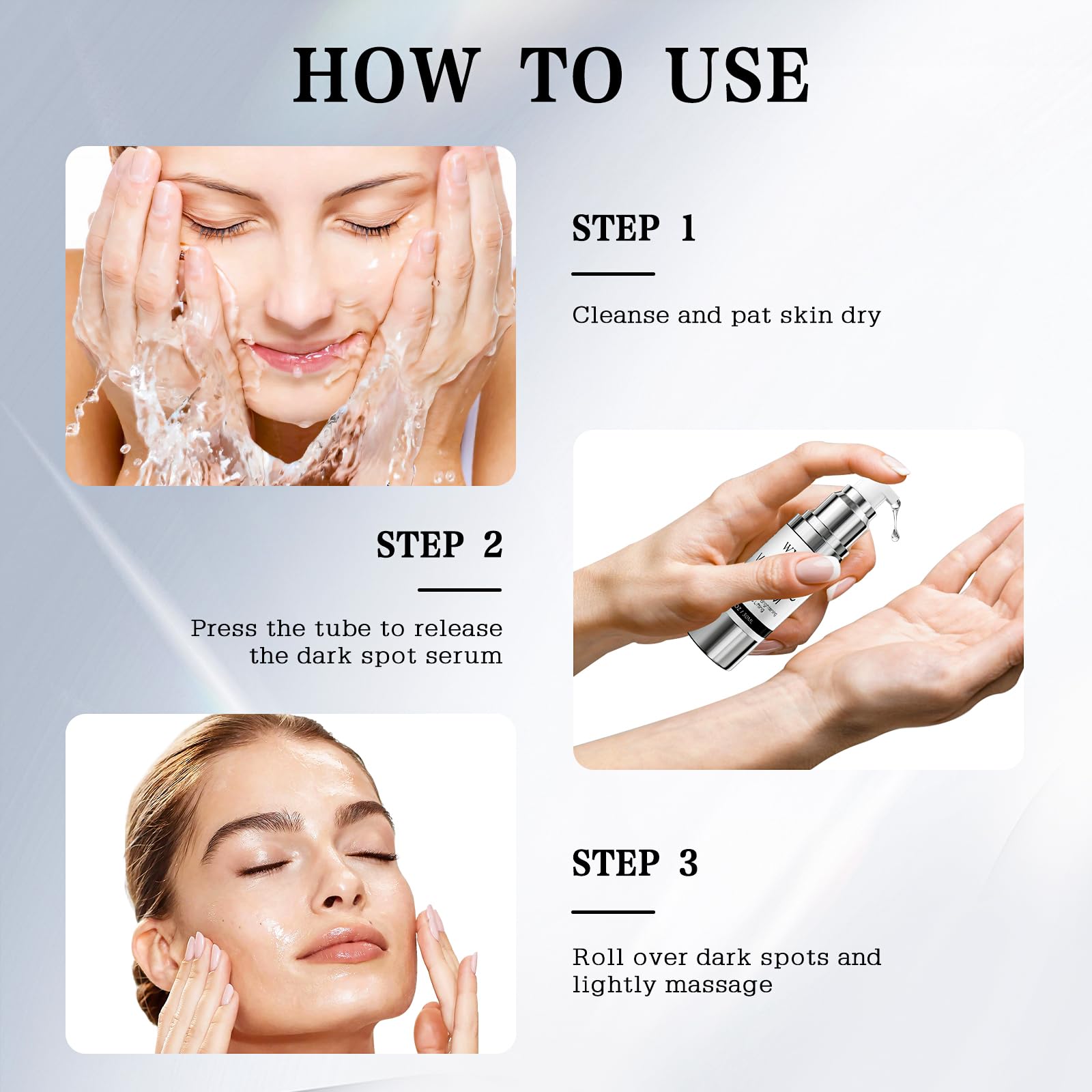 WXMX serum on skin delivering a subtle glow and smoother texture.