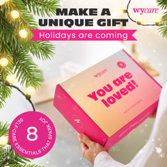Wycare Gift Box cosmetic bag included for easy storage and travel