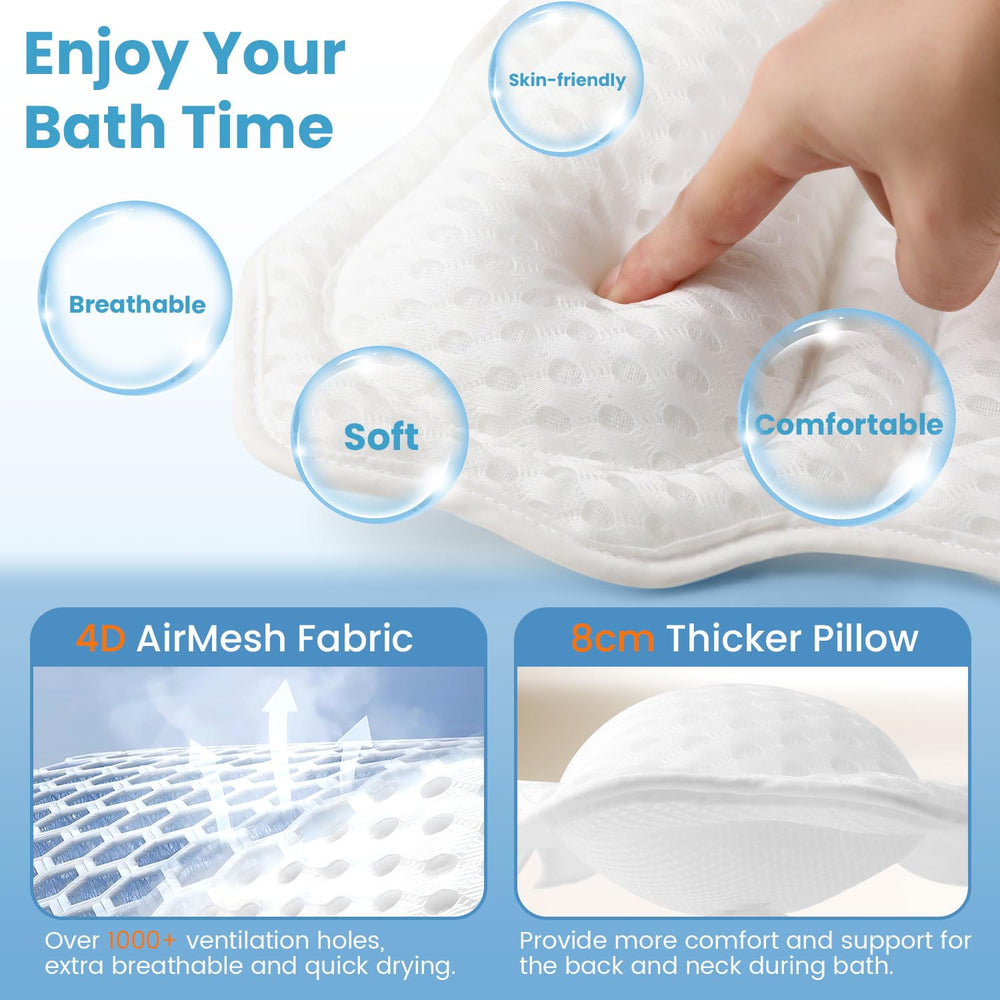 WYGOMES bath pillow comes with laundry bag for easy washing and care.