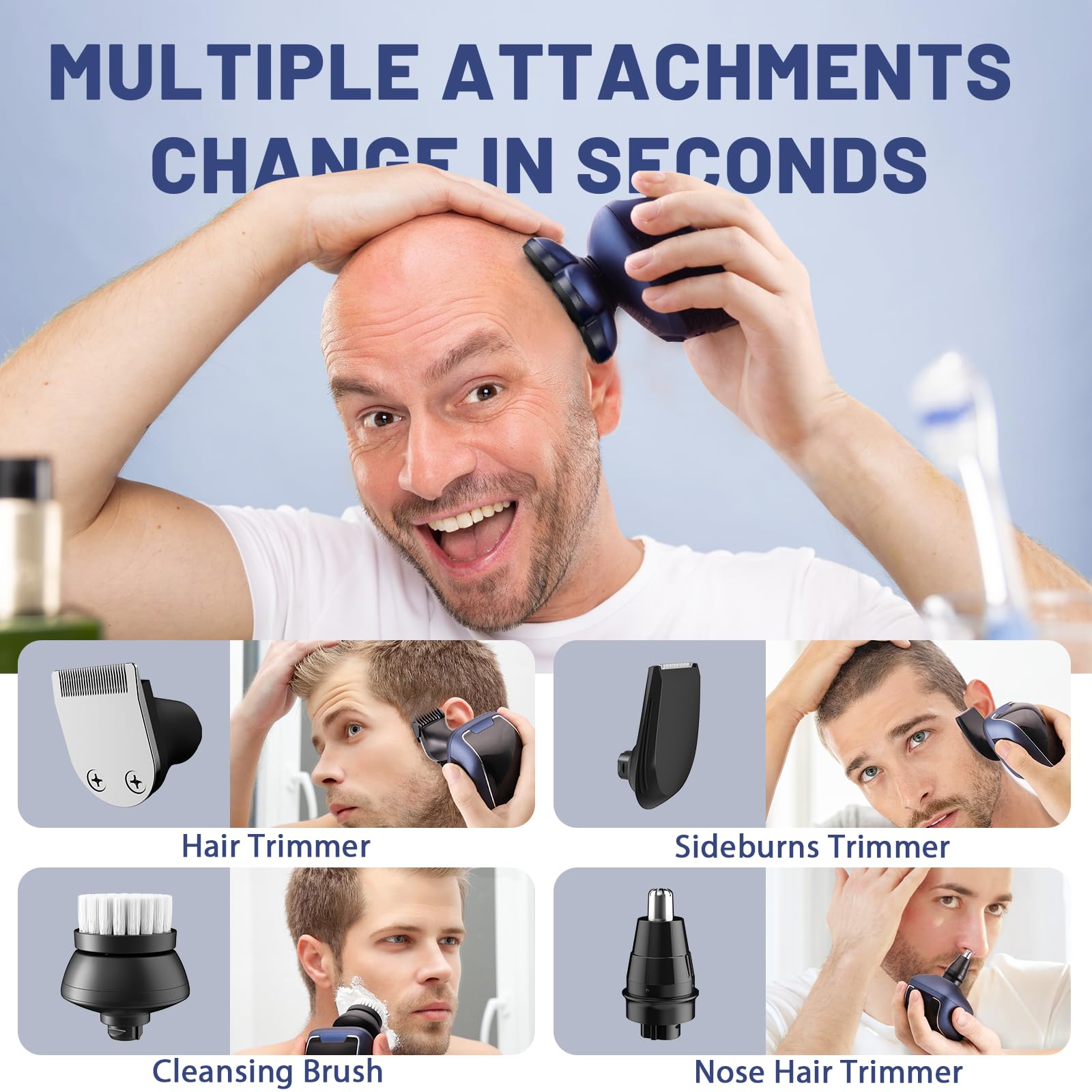 Wyklaus head shaver travel kit keeps grooming on the go.