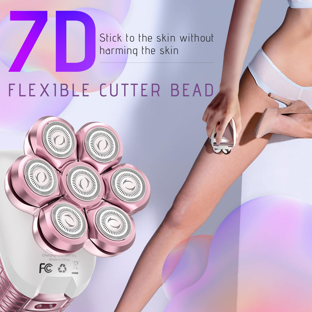 Wyklaus women razor LED display shows battery status at a glance