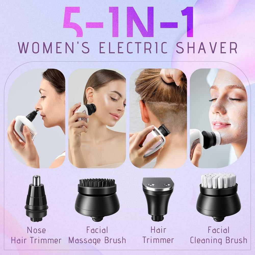 Wyklaus women razor painless skin contact with 7D head during quick legs shave