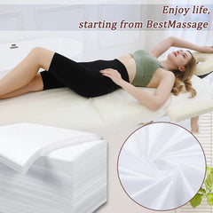 XATUMO bed sheets closeup nonwoven fabric highlights soft, skin-friendly material.