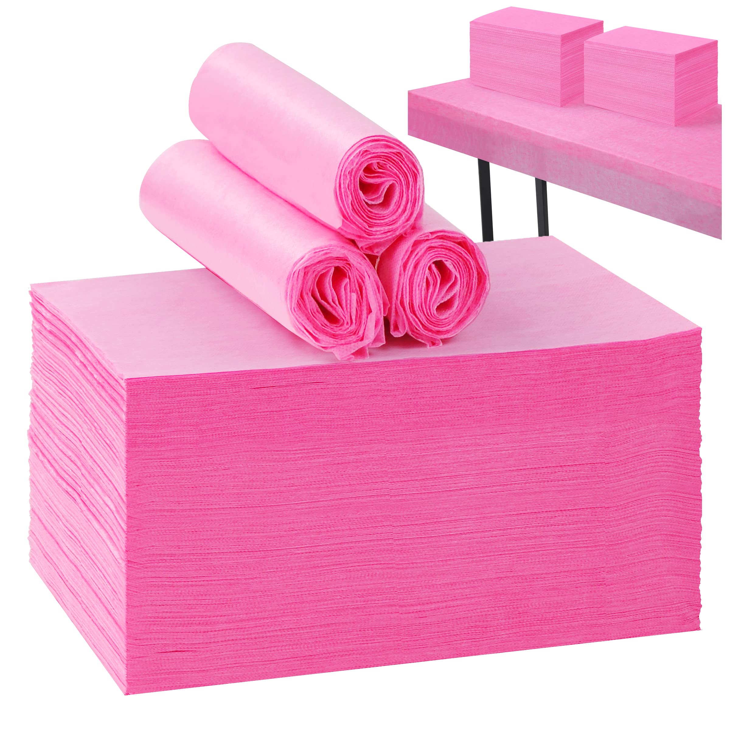 XATUMO disposable bed sheets packaging shows 100 pink sheets for professional use