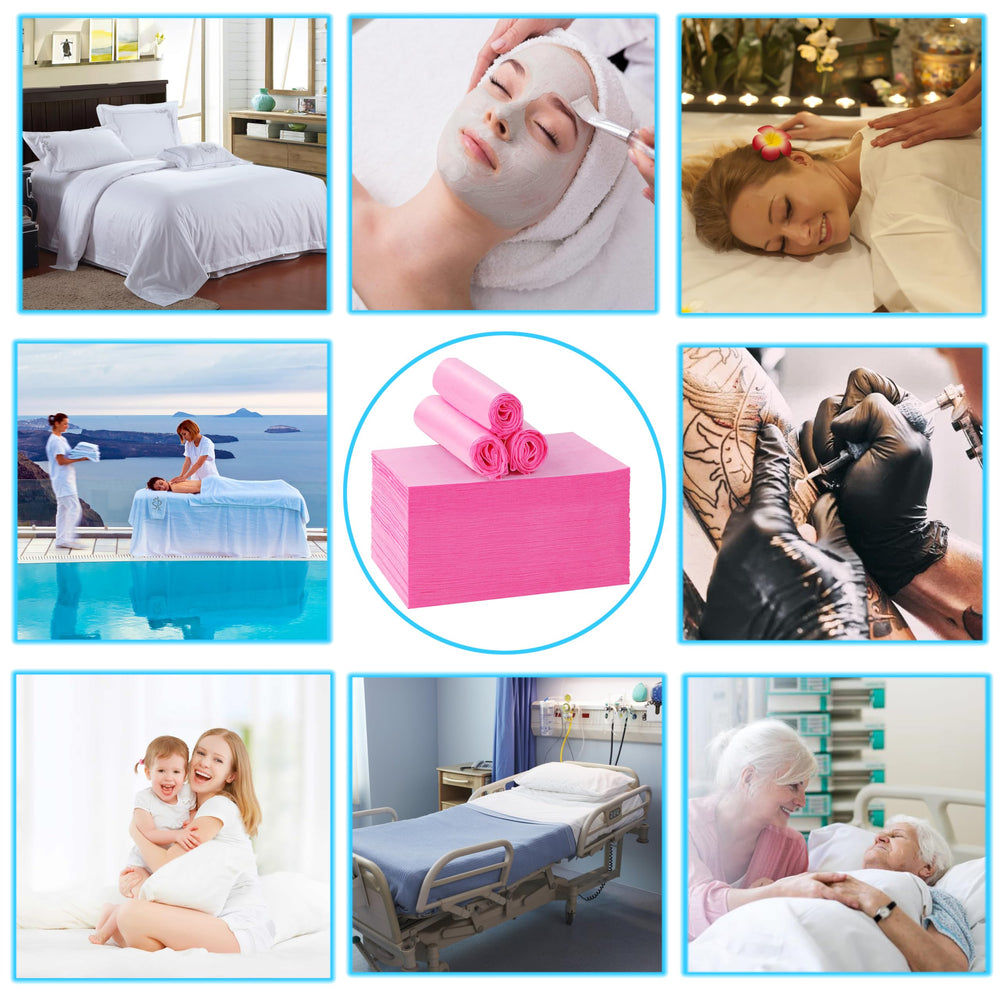 XATUMO pink disposable sheets bulk-pack ready for quick replacements