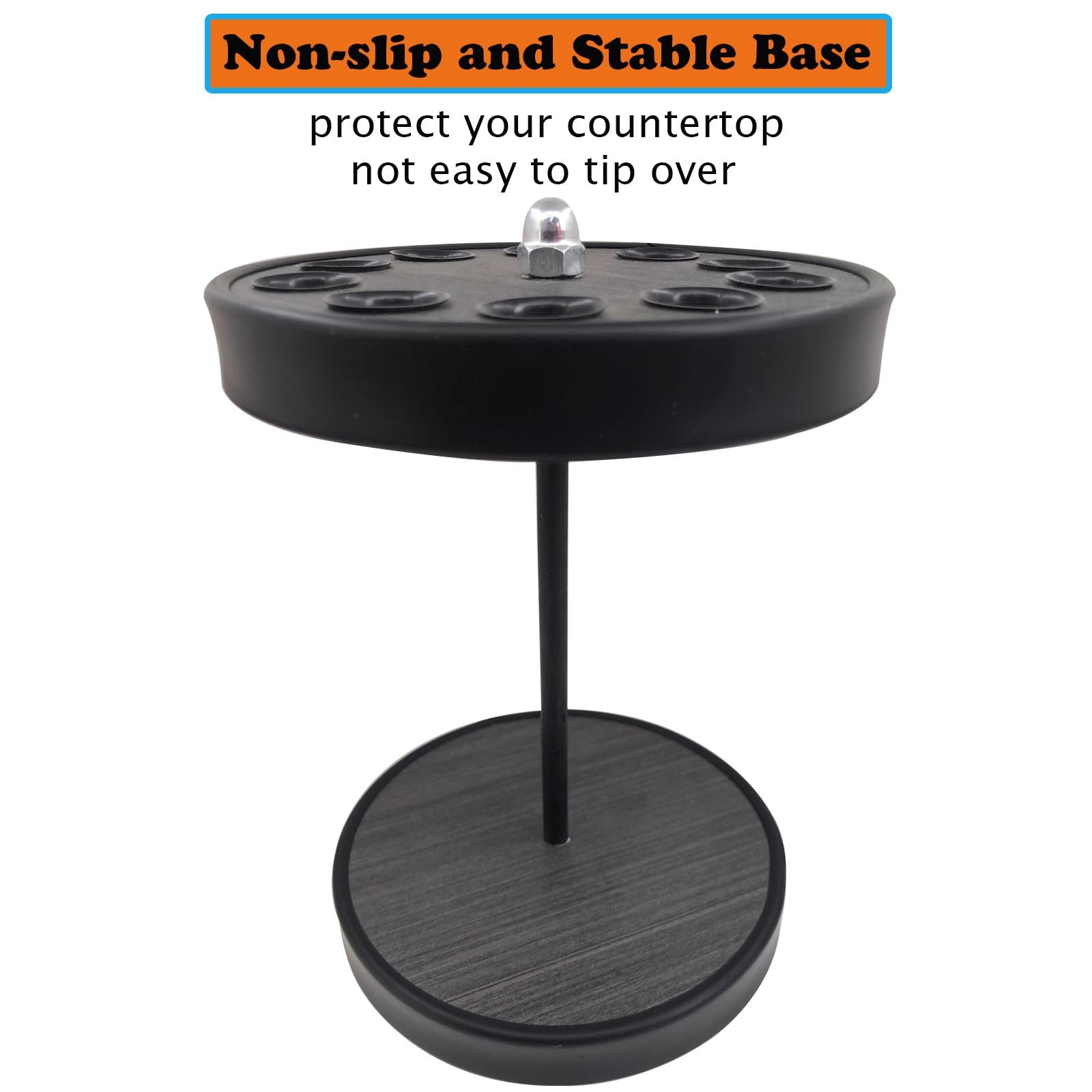 XDONEF durable wood composite base with metal bearings for long-lasting use.