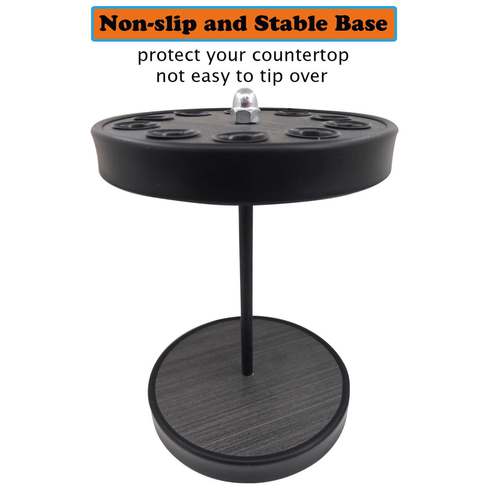 XDONEF durable wood composite base with metal bearings for long-lasting use.