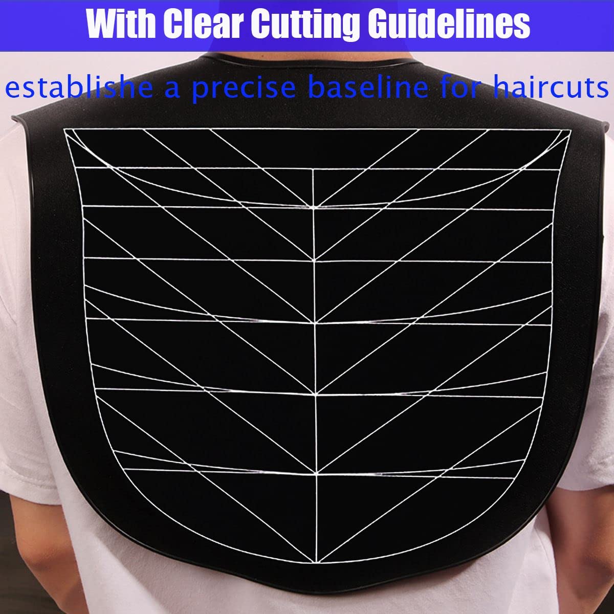 XDONEF weighted neck wrap front view stabilizes collar during trimming